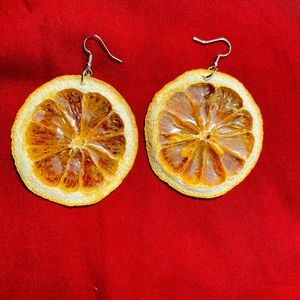 Handmade real fruit errings